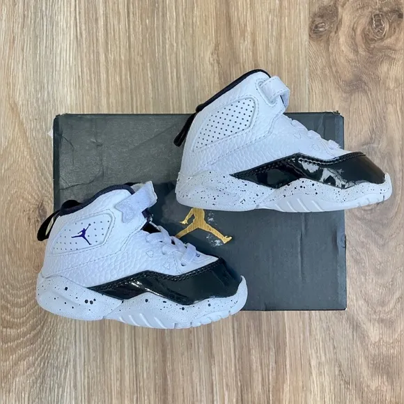 Jordan Kids B'Loyal (TD) (Infant/Toddler), CK1427 115 Size 4C WHT/Purple/BLK
