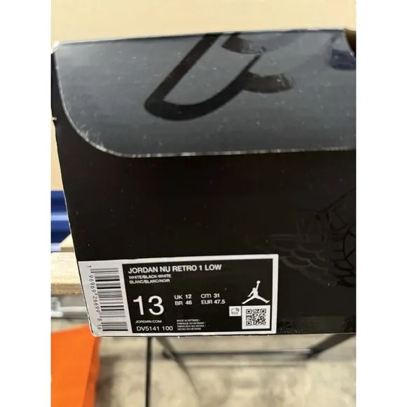 Jordan‎ NU Retro 1 Low 'White Black' Size 13 New