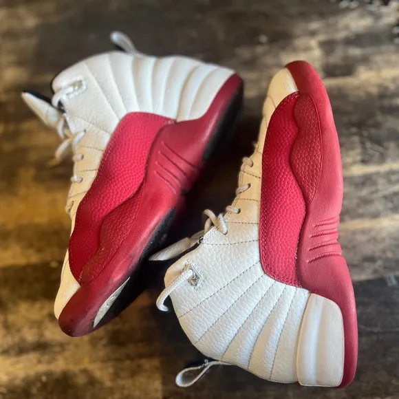 Jordan Retro 12 Bp Little Kids Shoes Size 13.5 White/Black-Varsity Red