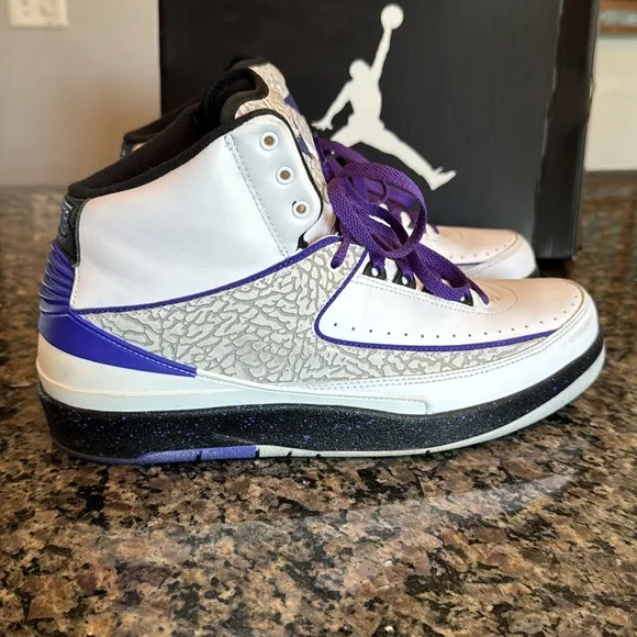 Jordan retro 2 dark concord sneakers - White and PurpleEUC 11