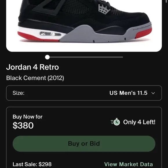 JORDAN RETRO 4 - 2012-2013 ERA