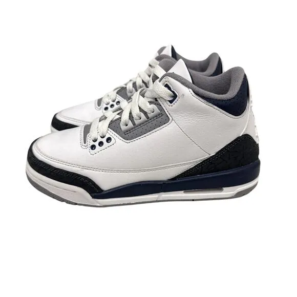 Jordan Shoes Air Jordan 3 Retro Sneakers Midnight Navy White Grey Size Youth 4