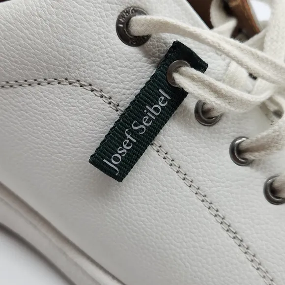 Josef Seibel White Leather Sneakers Men’s 10.5 EU 44 | Spring Comfort Style