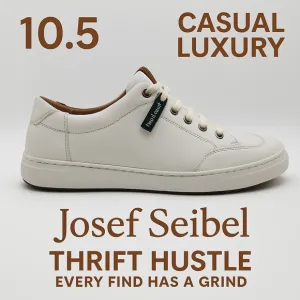 Josef Seibel White Leather Sneakers Men’s 10.5 EU 44 | Spring Comfort Style
