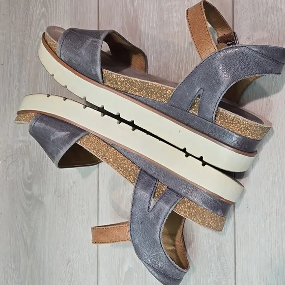 Josef Seibel Women Ankle Leather Platform Sandals shoes sz 42/11