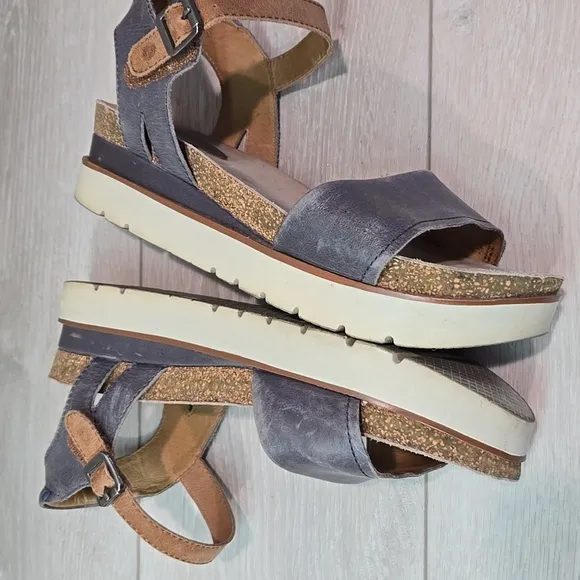 Josef Seibel Women Ankle Leather Platform Sandals shoes sz 42/11