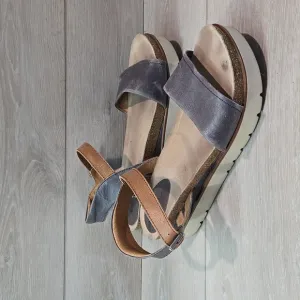 Josef Seibel Women Ankle Leather Platform Sandals shoes sz 42/11