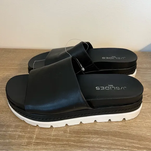J/Slides NYC Bobby Platform Slide Sandals Women’s Size 6