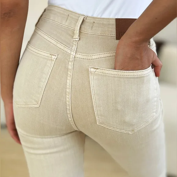 Judy Blue Tummy Control High-Rise Waist Denim Skinny Jean Slim Pants Plus Size