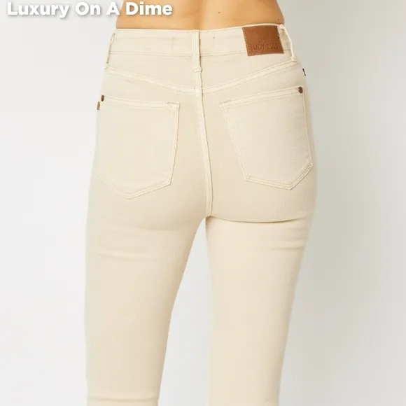 Judy Blue Tummy Control High-Rise Waist Denim Skinny Jean Slim Pants Plus Size