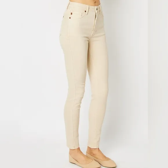 Judy Blue Tummy Control High-Rise Waist Denim Skinny Leg Jean Slim Fit Pants