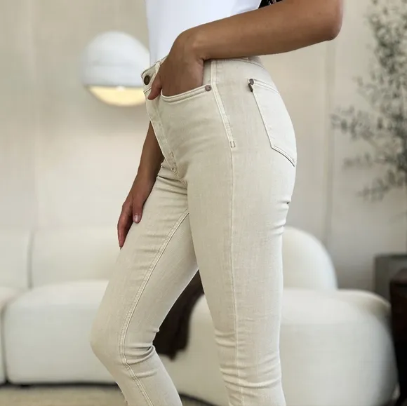 Judy Blue Tummy Control High-Rise Waist Denim Skinny Leg Jean Slim Fit Pants