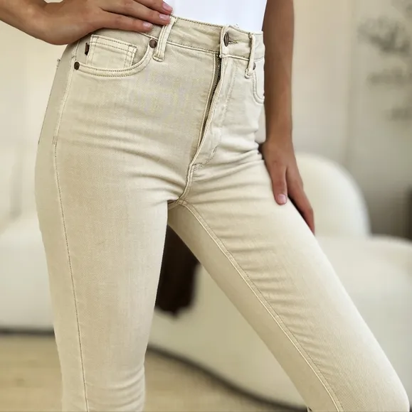 Judy Blue Tummy Control High-Rise Waist Denim Skinny Leg Jean Slim Fit Pants