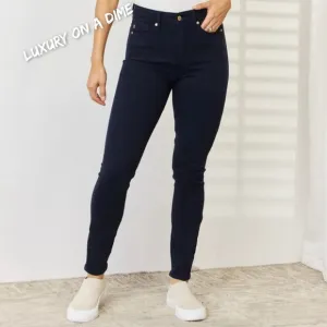 Judy Blue Tummy Control High-Rise Waist Navy Denim Stretch Skinny Jean Pants