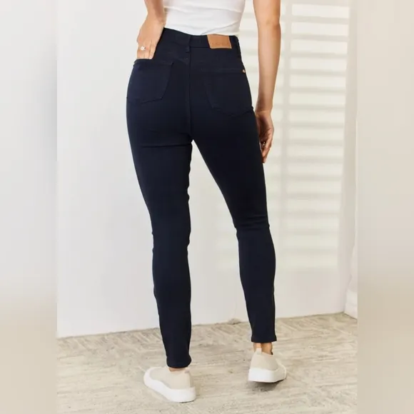 Judy Blue Tummy Control High-Rise Waist Navy Denim Stretch Skinny Jean Pants