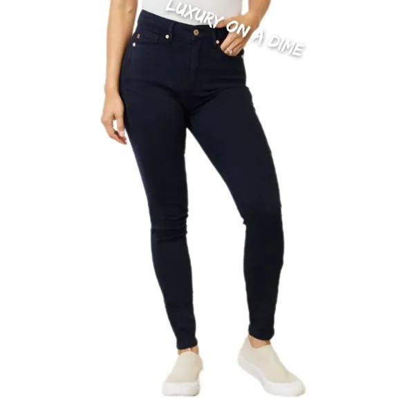 Judy Blue Tummy Control High-Rise Waist Navy Denim Stretch Skinny Jean Pants