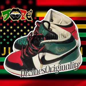 Juneteenth Custom Jordan Retro 1 Mid