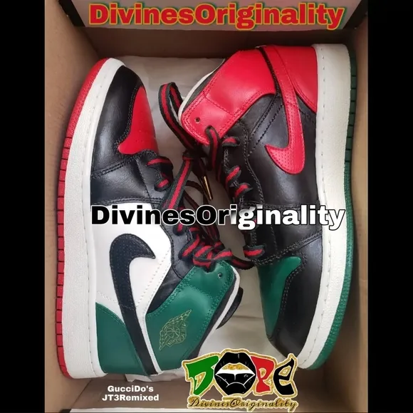 Juneteenth Custom Jordan Retro 1 Mid