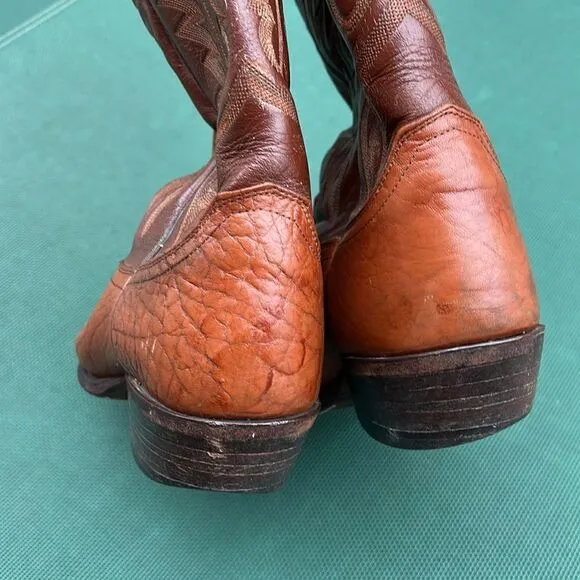 Justin Boots Vintage men’s Western Cowboy Size 19.5D Style 1443 USA Camel