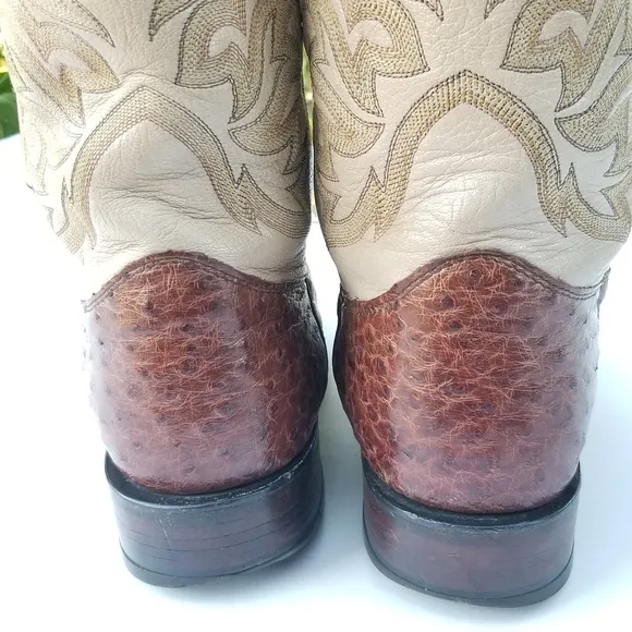Justin Men's Bent Rail Austin Cognac Brown Square Toe Western cowboy Boots