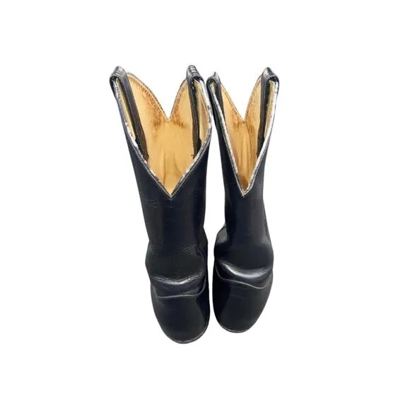 Justin Style Men's Black Cowboy Boots western