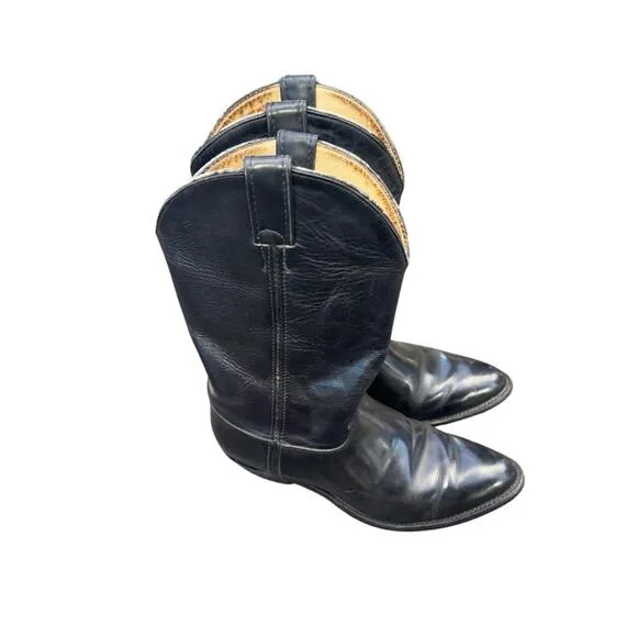Justin Style Men's Black Cowboy Boots western