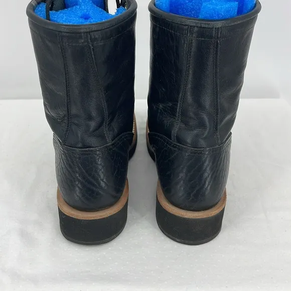 JUSTIN VINTAGE WOMENS SIZE 5.5 Black Lace-Up Western Boots