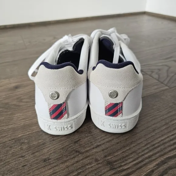 K-Swiss Court Men's White Low Top Sneakers Sz 9.5