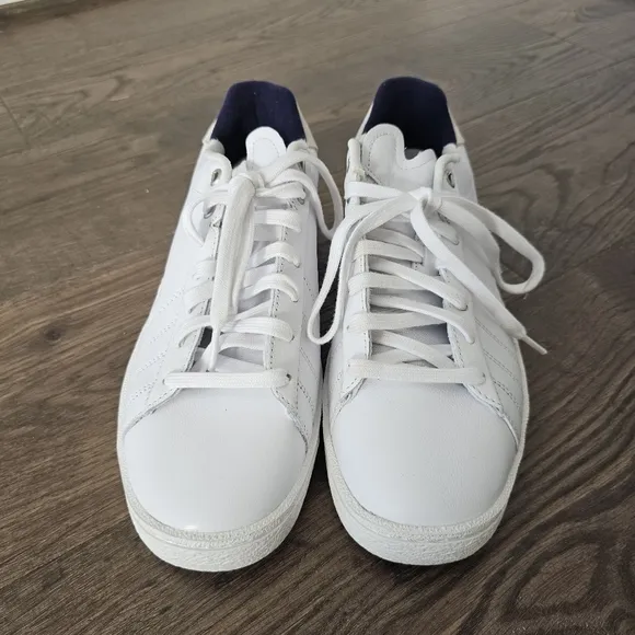 K-Swiss Court Men's White Low Top Sneakers Sz 9.5