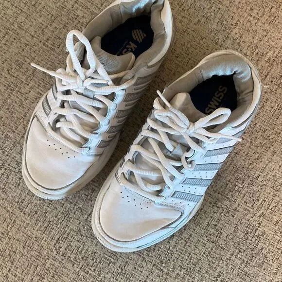 K-Swiss white tennis shoe sneakers size women’s 7