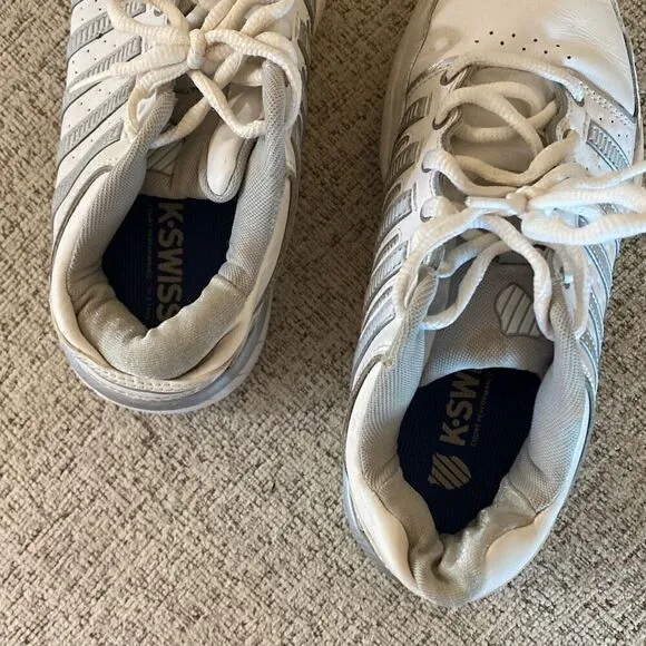 K-Swiss white tennis shoe sneakers size women’s 7