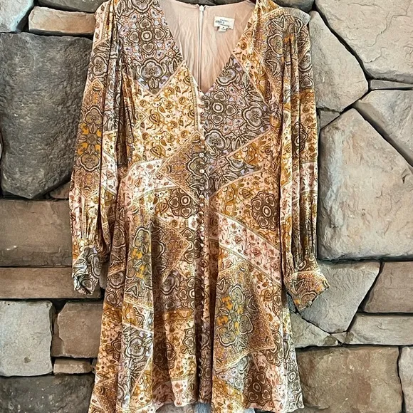 KACHEL-Ida Dress - Yellow Brick