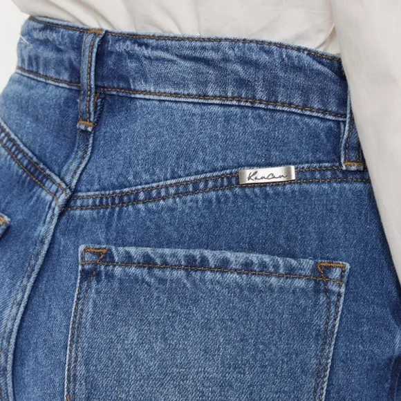 KanCan Button Fly Distressed High-Rise Frayed Denim Cut-Off Cotton Jean Shorts