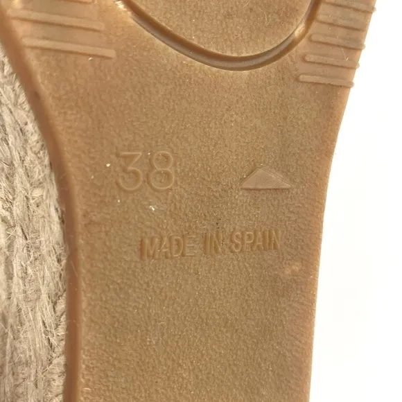 Kanna Made in Spain Leather Espadrille Strap Sandals US 7.5 Preppy Coastal Boho