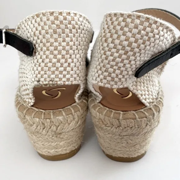 Kanna Made in Spain Leather Espadrille Strap Sandals US 7.5 Preppy Coastal Boho