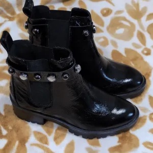 Karl Lagerfeld Black Ankle Boots with Studded Detail