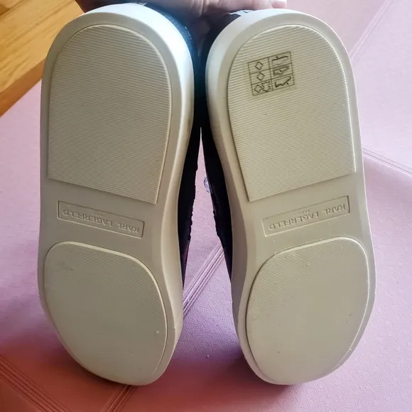 Karl Lagerfeld Cate Pins Lace Up Sneakers, 9,  NEW Without Box