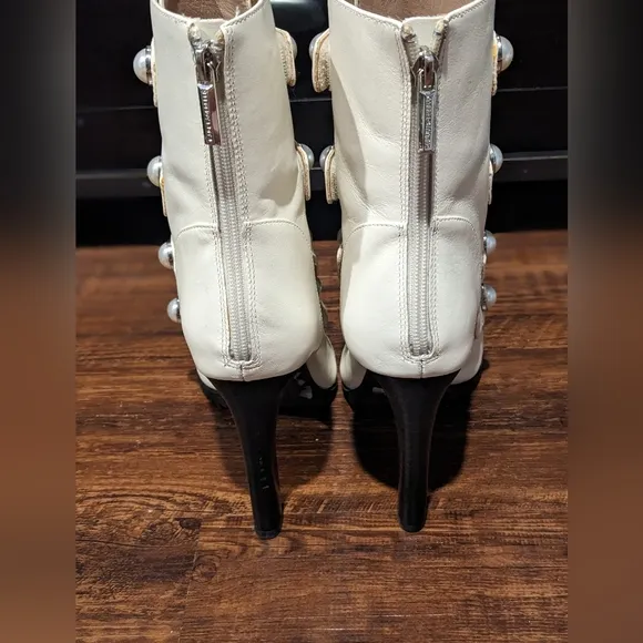 Karl Lagerfeld Pearl Studded Boots