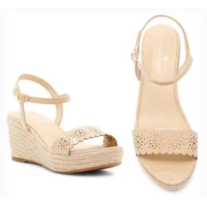 Kate Spade Mennie nude sandals espadrilles