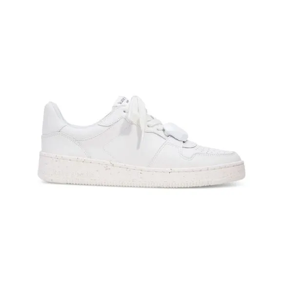 KATE SPADE NEW YORK Womens White Bolt Gem Platform Leather Sneakers Shoes 9 B