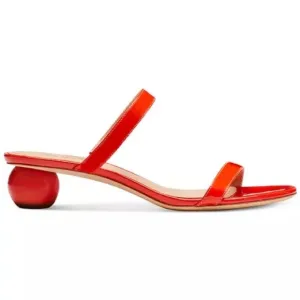 Kate Spade Palm Springs Slide Leather Sandals, Fresh Tomato size 9 NWT