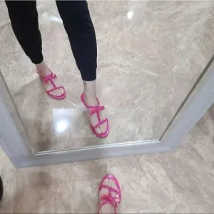 Kate Spade Savannah Hot Pink Rhinestone Jelly Sandals