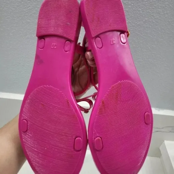 Kate Spade Savannah Hot Pink Rhinestone Jelly Sandals