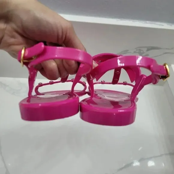 Kate Spade Savannah Hot Pink Rhinestone Jelly Sandals