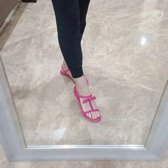 Kate Spade Savannah Hot Pink Rhinestone Jelly Sandals