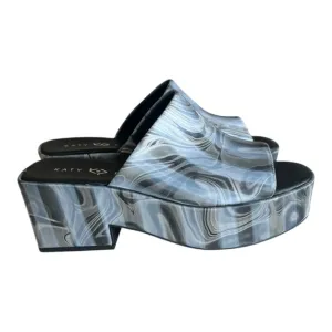 Katy Perry The Busy Bee Slide Women's Black and Gray Platform  Shoes Size 8.5M