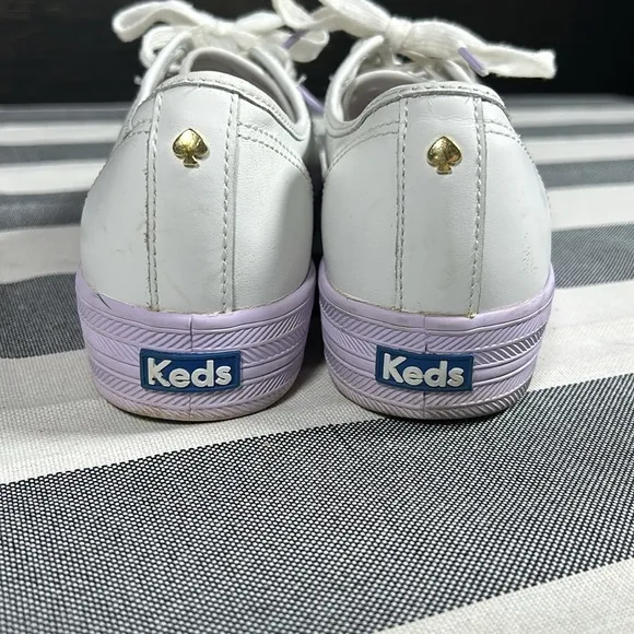 KEDS Kate Spade New York Triple Kick Colorblock White Purple Sneakers Size 11