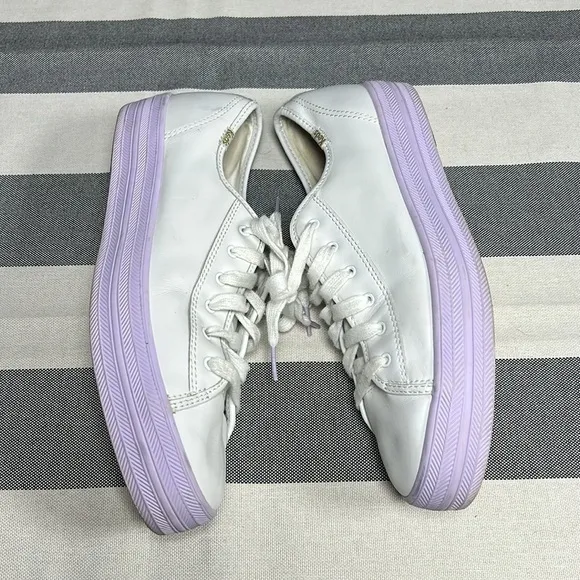 KEDS Kate Spade New York Triple Kick Colorblock White Purple Sneakers Size 11