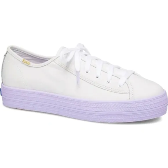 KEDS Kate Spade New York Triple Kick Colorblock White Purple Sneakers Size 11