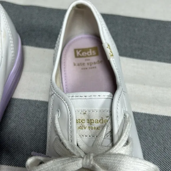 KEDS Kate Spade New York Triple Kick Colorblock White Purple Sneakers Size 11